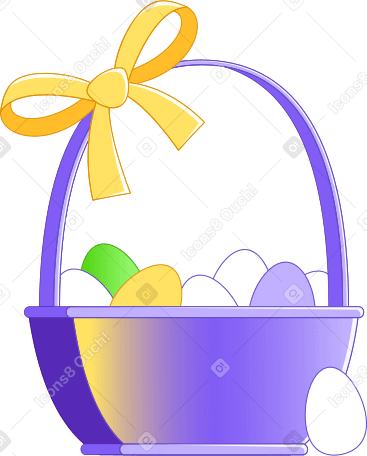 корзина с яйцами в PNG, SVG