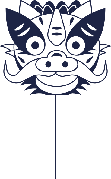 chinese dragon mask PNG, SVG