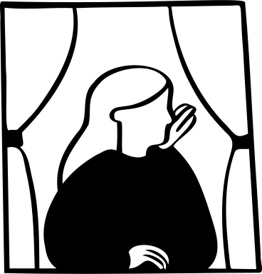 Woman sitting and looking out of the window PNG, SVG