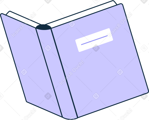 half open lilac book Illustration in PNG, SVG