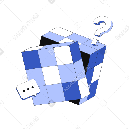 Rubik's cube puzzle Illustration in PNG, SVG