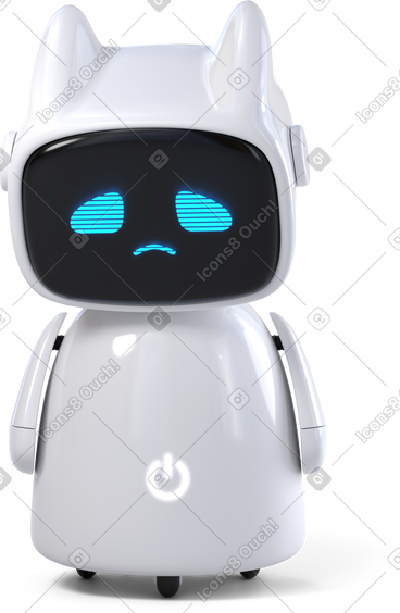 Robot assistant sad PNG, SVG