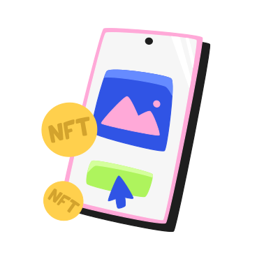 Buying an NFT picture PNG, SVG