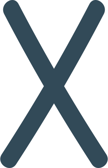 X azul oscuro PNG, SVG
