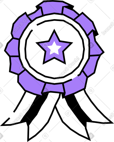 Medal with a star PNG, SVG