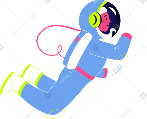 cosmonaut in a wetsuit with a backpack of oxygen PNG, SVG