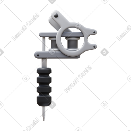 3D tattoo machine PNG, SVG