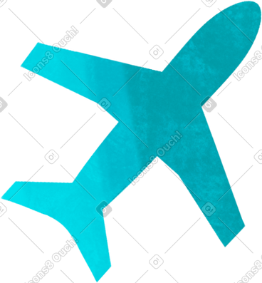 Small blue plane PNG, SVG