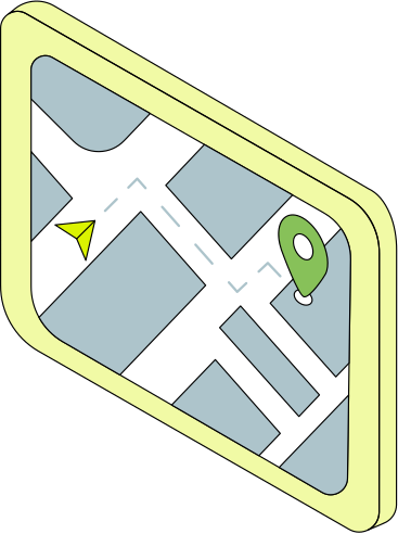 Carte routière mobile PNG, SVG