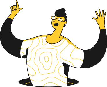 woman with glasses with her hands up PNG, SVG