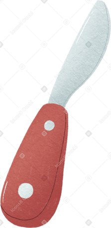 knife with a red handle в PNG, SVG