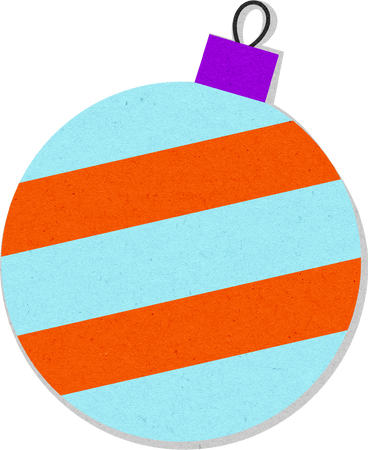 blue christmas ornament PNG, SVG