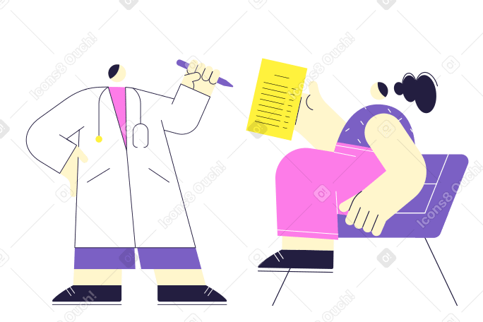 The doctor's appointment Illustration in PNG, SVG