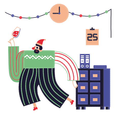 Office Christmas party Illustration in PNG, SVG