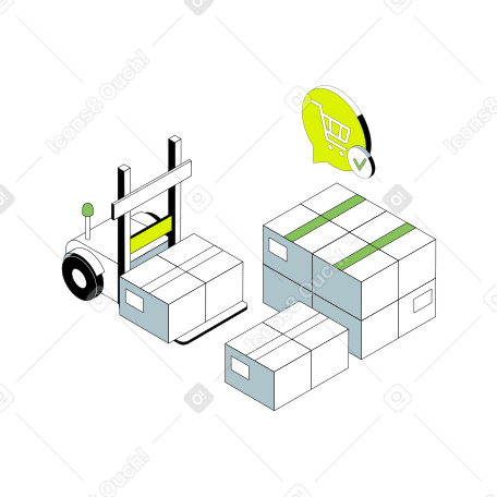 Ilustração animada de Carregamento automático de produtos em GIF, Lottie (JSON), AE