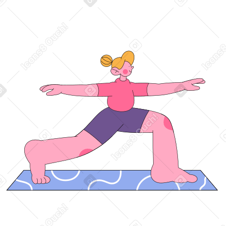 Girl does yoga Illustration in PNG, SVG