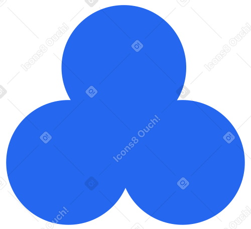trefoil blue Illustration in PNG, SVG