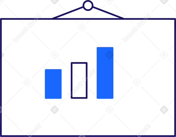 wall picture with charts Illustration in PNG, SVG