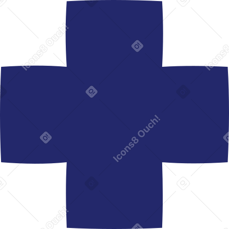 cross dark blue PNG, SVG