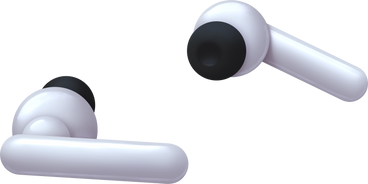 white earbuds PNG, SVG