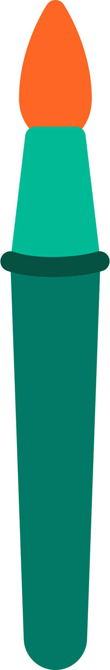 Pennello verde PNG, SVG