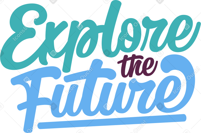lettering explore the future PNG, SVG