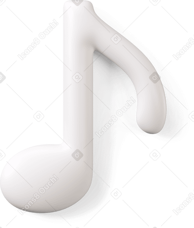3D Music icon Illustration in PNG, SVG