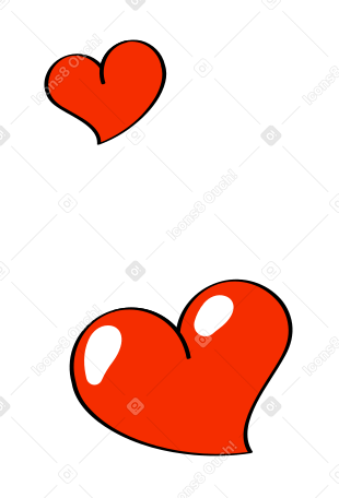 Hearts up Illustration in PNG, SVG
