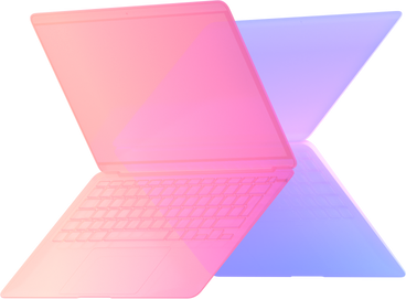 Abstract  laptops glass pink and blue PNG, SVG