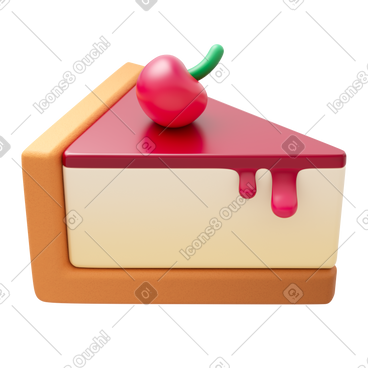 Cherry cheesecake PNG, SVG