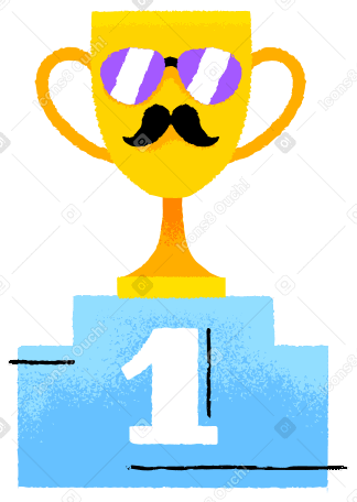 The trophy in first place в PNG, SVG