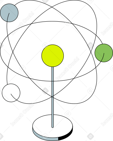atom model Illustration in PNG, SVG