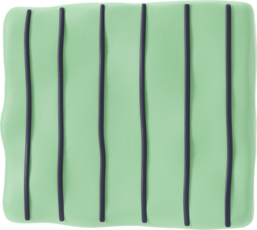 Torso in green cloth with black vertical lines PNG, SVG