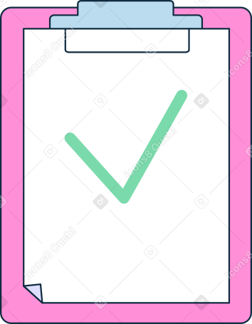 tablet with check mark Illustration in PNG, SVG