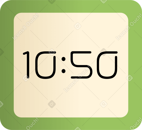 clock shows the time PNG, SVG