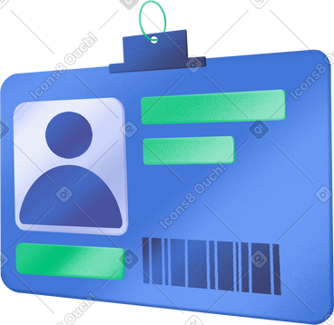 Blue id card PNG, SVG