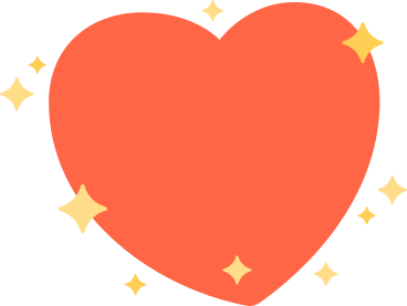 Heart with stars PNG, SVG