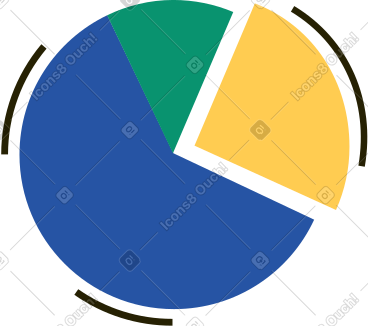 Pie chart PNG, SVG