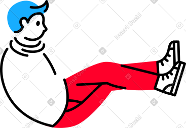 Man lying PNG, SVG