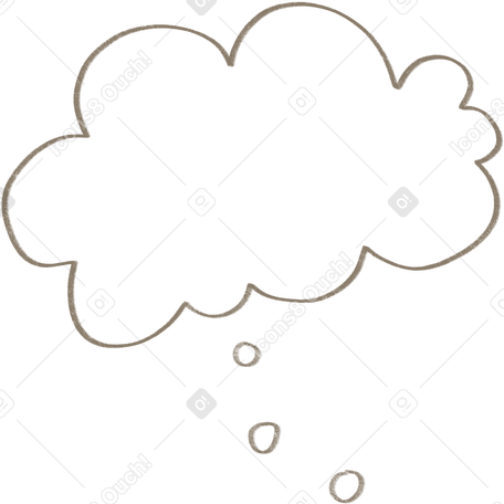cloud thinking bubble PNG, SVG