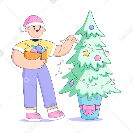 Christmas tree decoration PNG, SVG