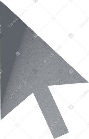 grey cursor icon Illustration in PNG, SVG