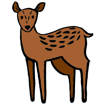 female deer standing PNG, SVG