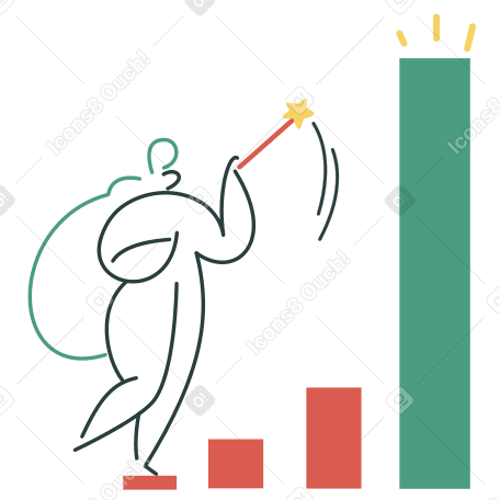 Growth rates Illustration in PNG, SVG