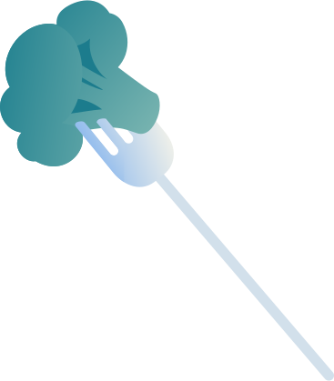 fork with broccoli PNG, SVG