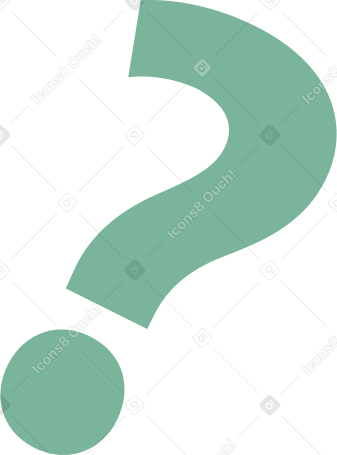 signo de interrogación verde PNG, SVG
