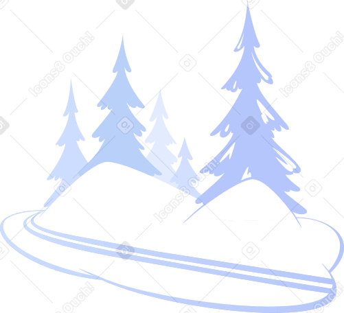 滑雪道背景 PNG, SVG