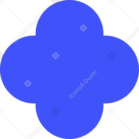 форма четырехлистника в PNG, SVG