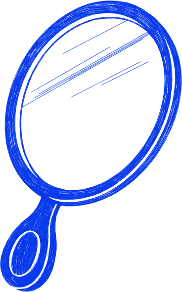 blue oval mirror PNG、SVG