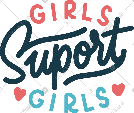 girls support girls PNG, SVG